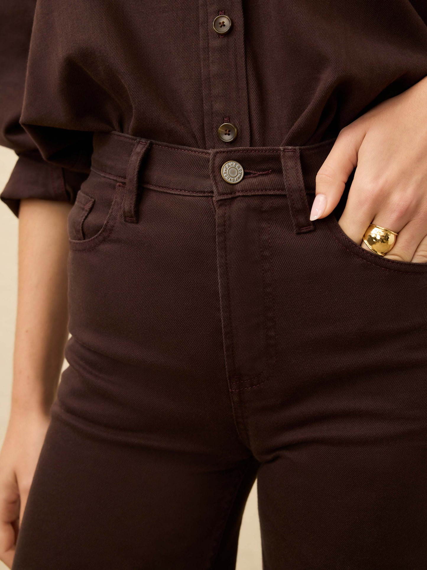 Saturday Denim Wide Leg - Chocolate Brown