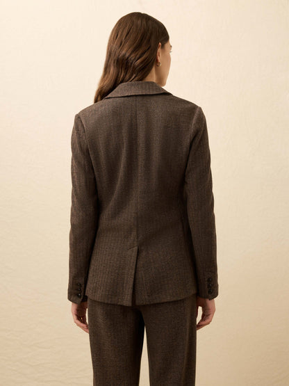 Inlet Houndstooth Blazer - Woodland Herringbone