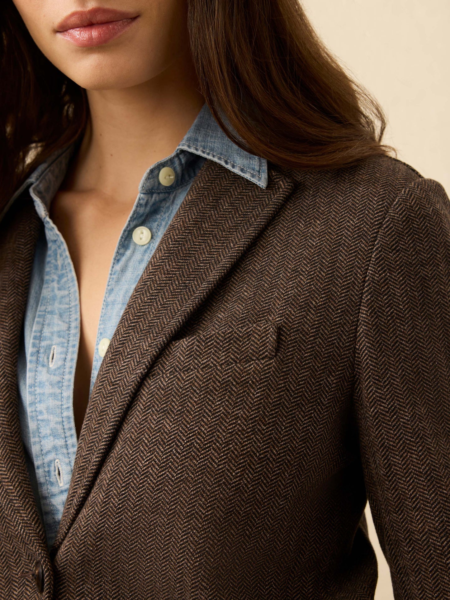 Inlet Houndstooth Blazer - Woodland Herringbone