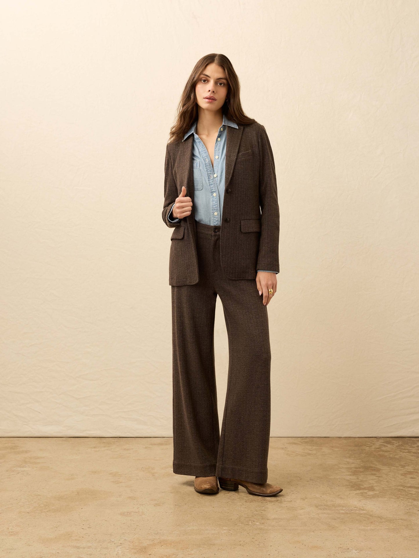 Inlet Houndstooth Blazer - Woodland Herringbone