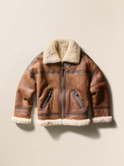 Sedona Shearling Flight Jacket - Brown