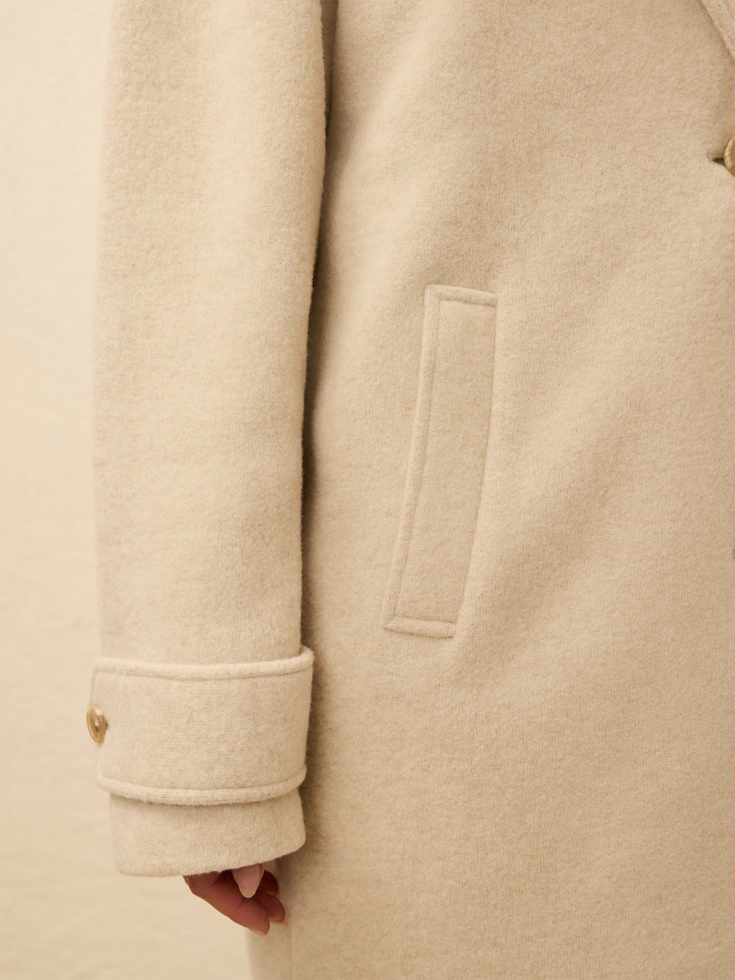 Atlantic Knit Coat - Oat Melange