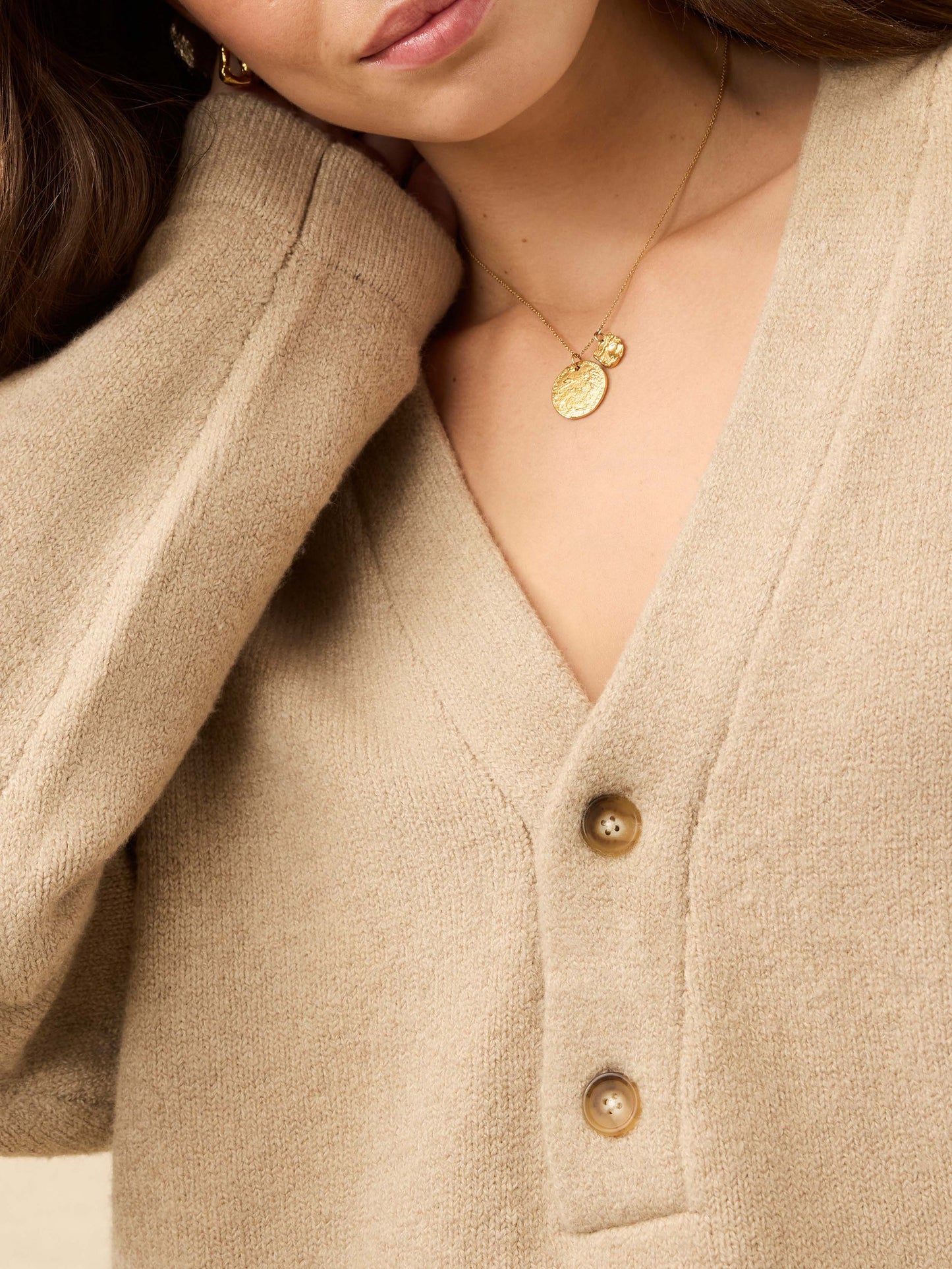 Jackson V Neck Popover - Oatmeal Heather