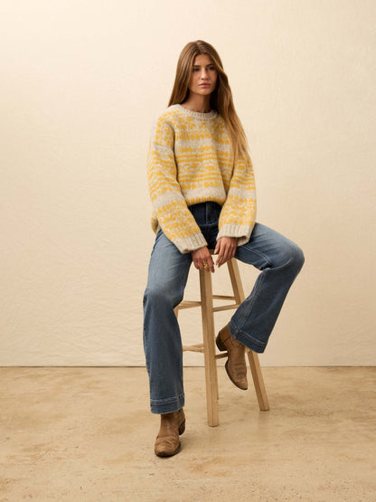 Powder Peak Boyfriend Sweater - Glacier Oat