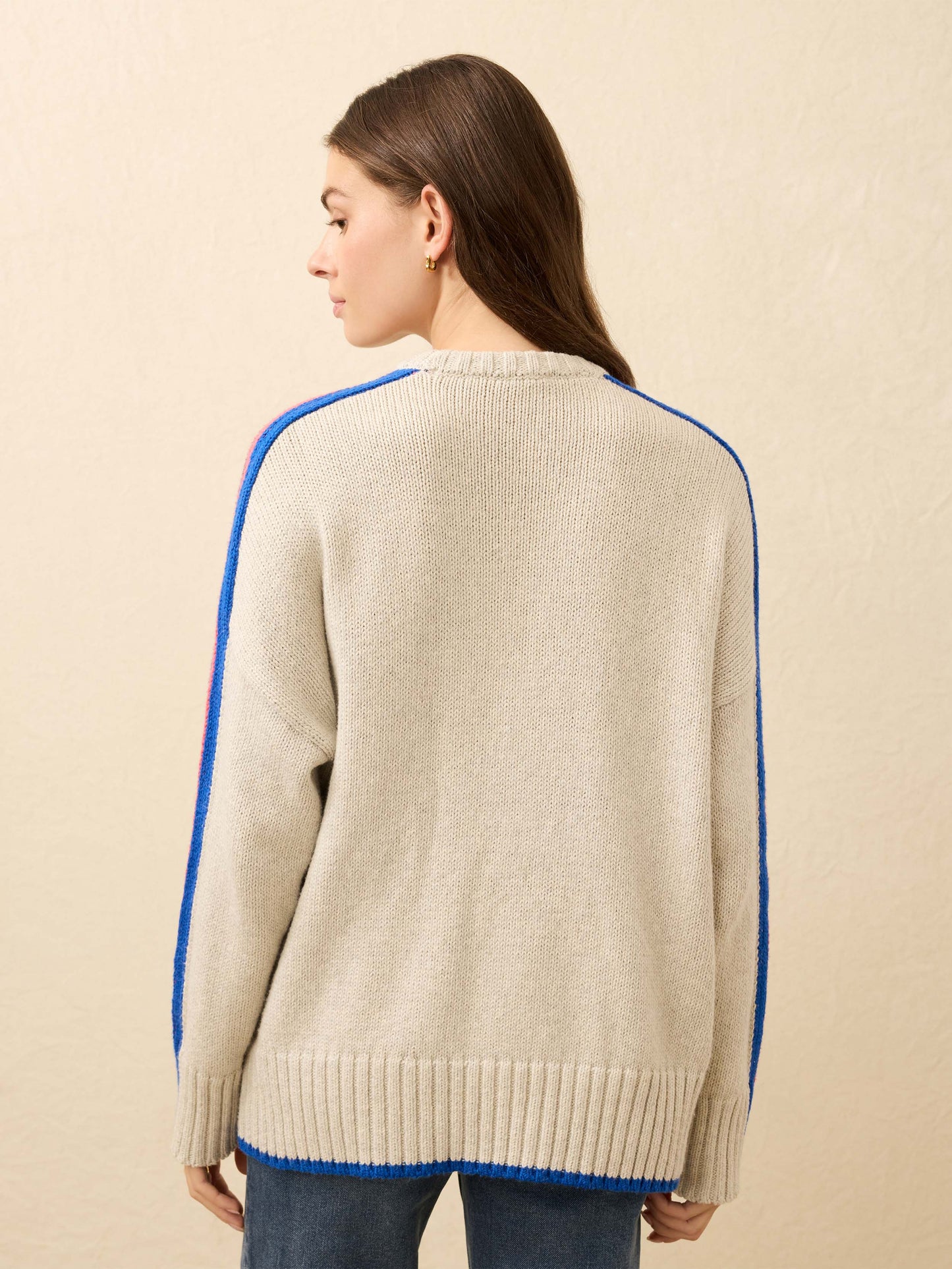 Heirloom Cotton Summit Pullover - Ice Grey Heather Stripe
