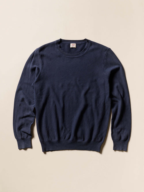 Light-Weight Cotton Crewneck - Ravine Navy