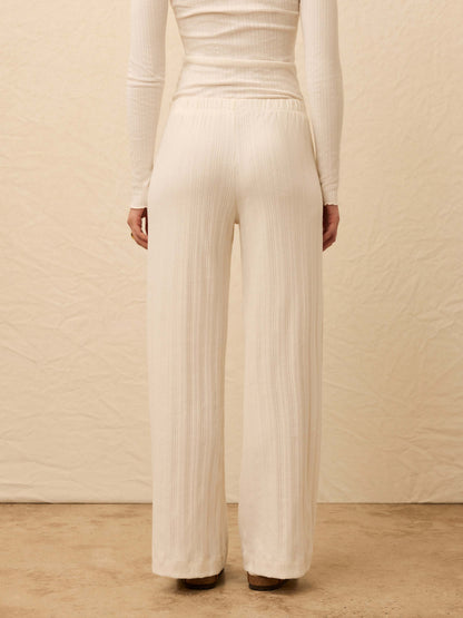 Paradise Pointelle Pant - Egret