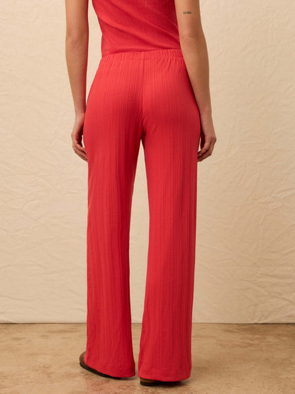 Paradise Pointelle Pant - Tomato