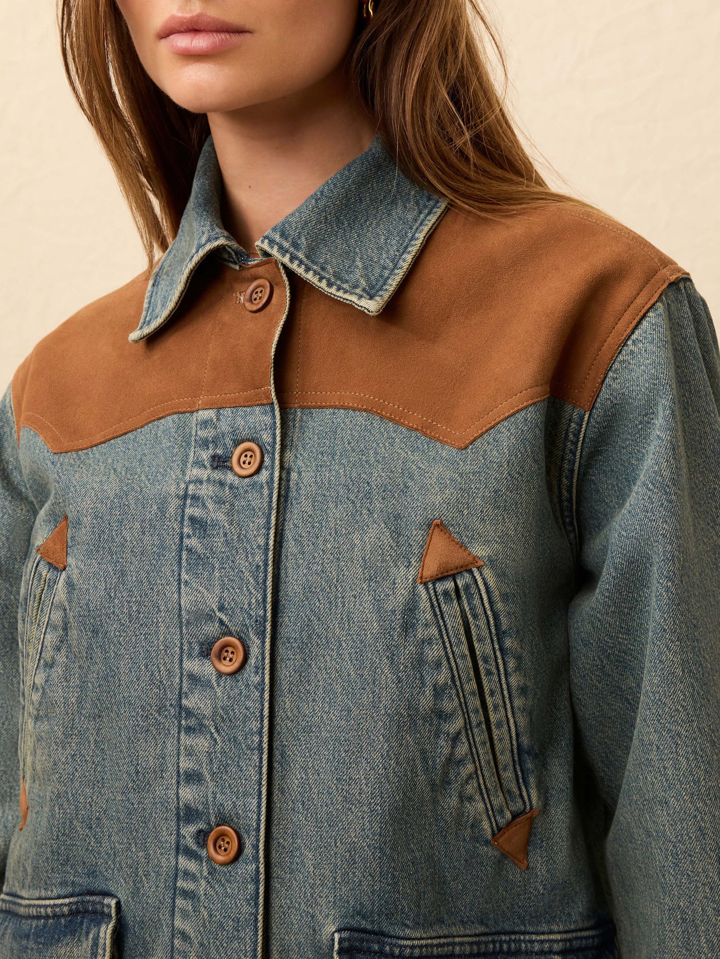 Ridge Back Denim Suede Jacket - Creekside Indigo Wash