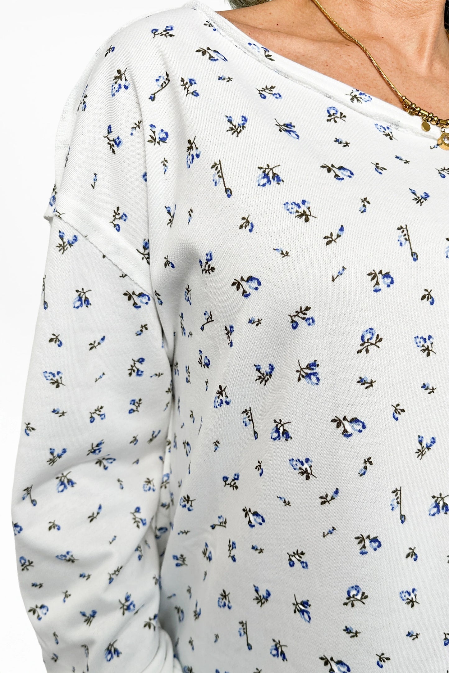 ALB Custom Women's Ditsy Floral Print Long Sleeve Top