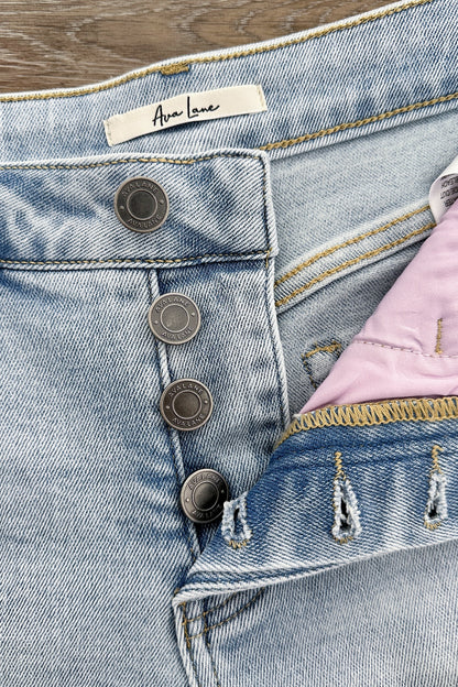 The Martha High-Rise Tummy Control Denim Shorts - Two Inseams