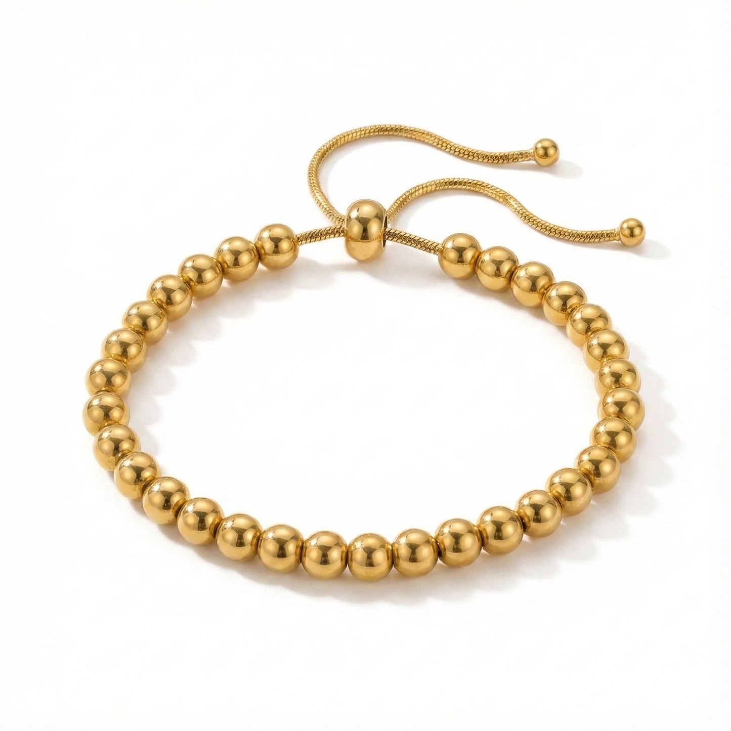 ALB Custom Gold Adjustable Beaded Bracelet
