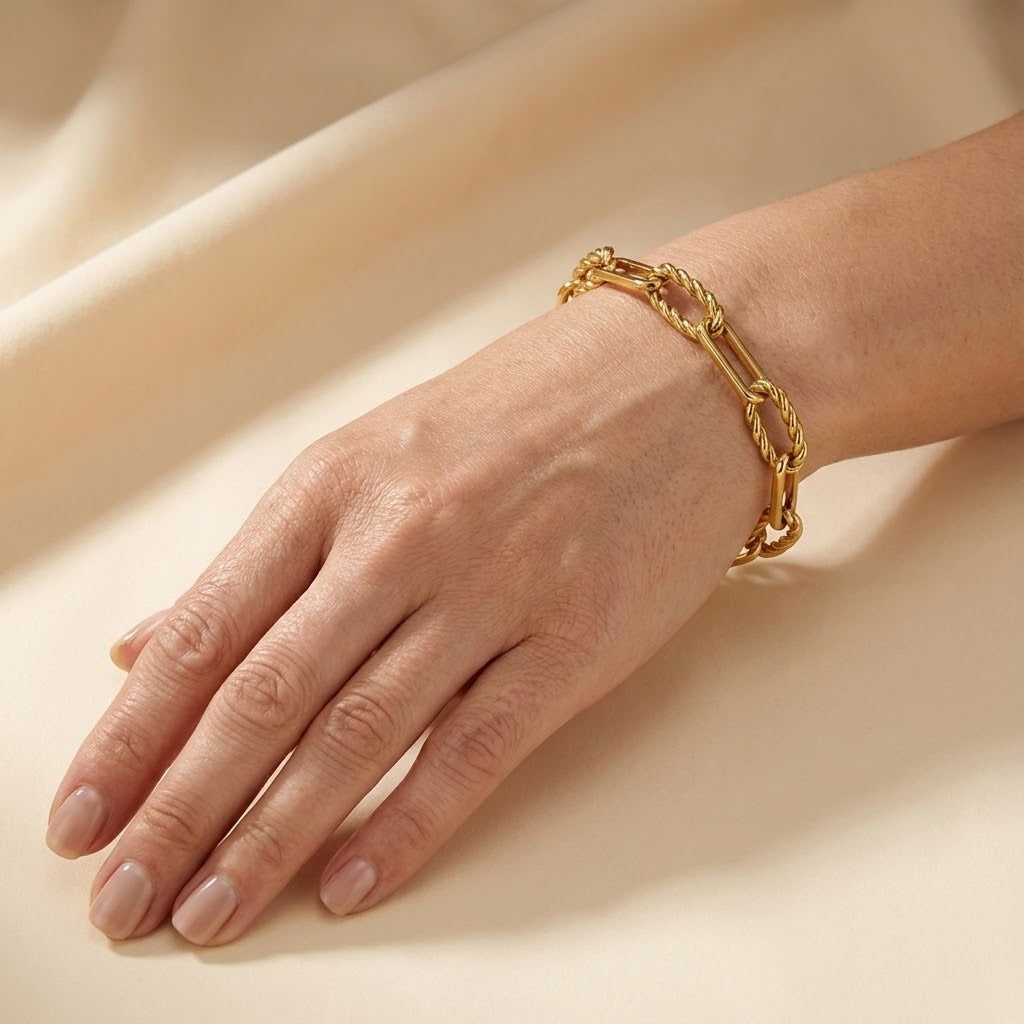 ALB Custom Bold Textured Link Chain Bracelet