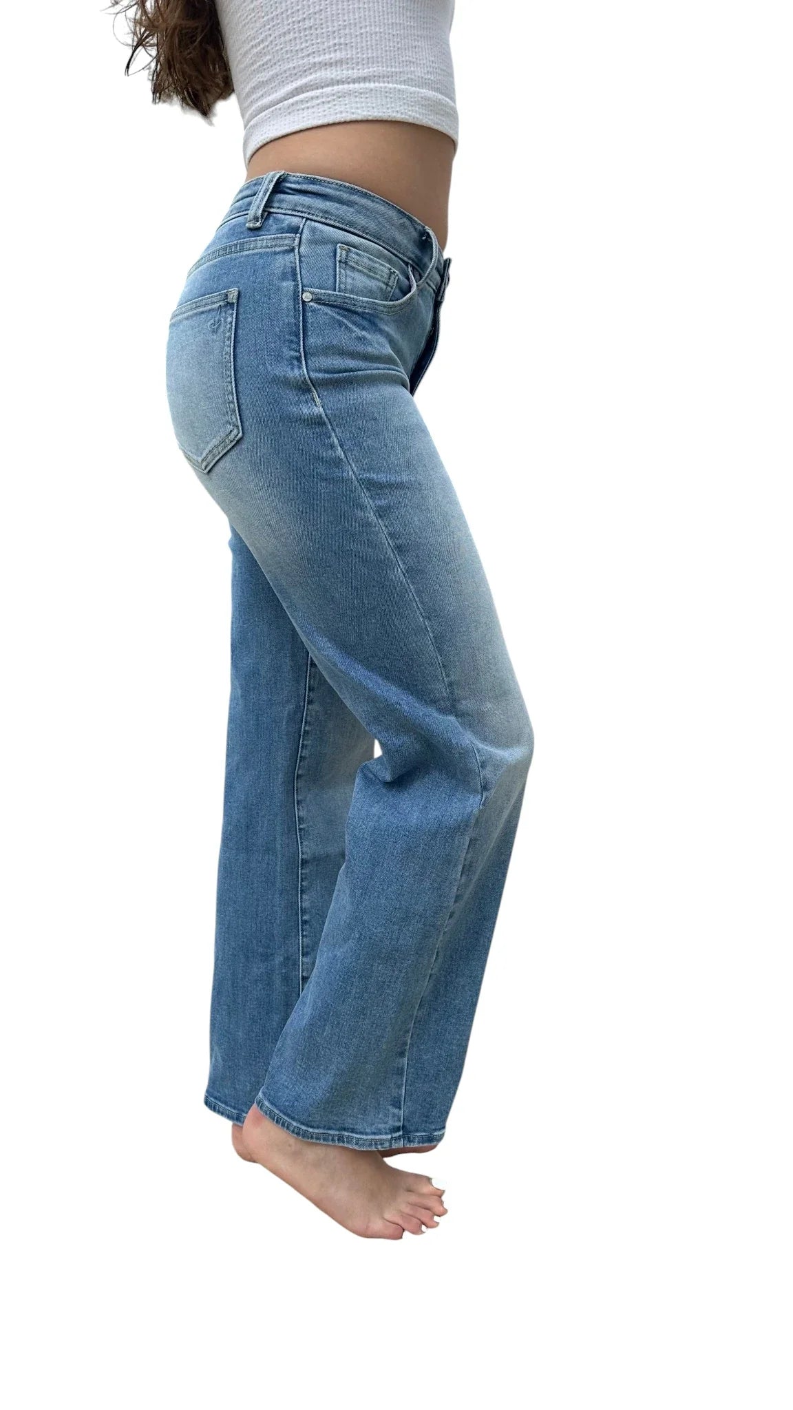 The Steph Mid-Rise Tummy Control Vintage Straight Leg Jeans