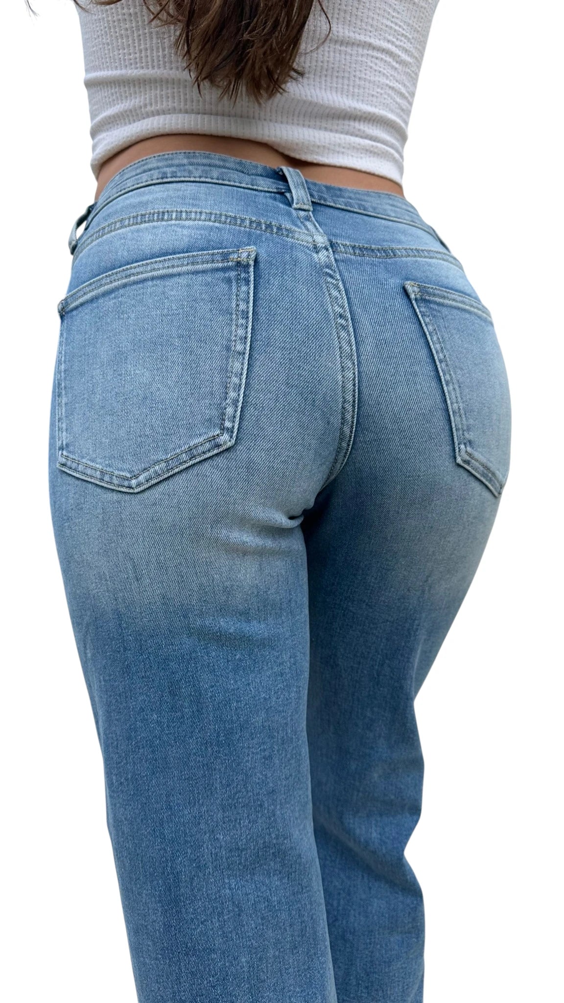 The Steph Mid-Rise Tummy Control Vintage Straight Leg Jeans