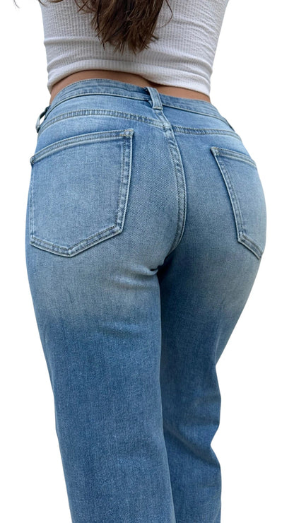The Steph Mid-Rise Tummy Control Vintage Straight Leg Jeans