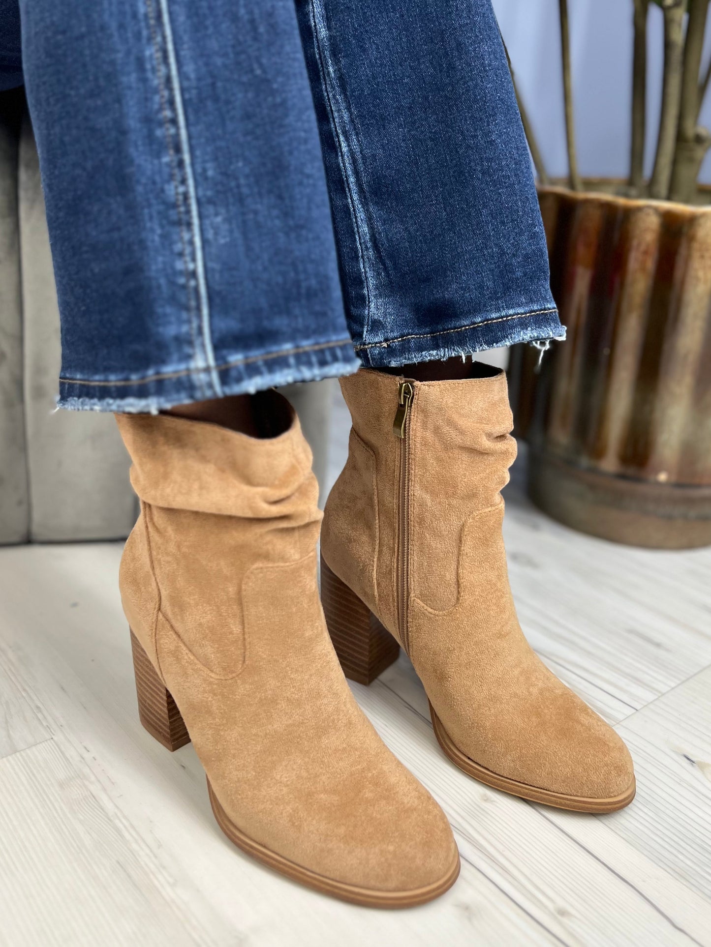 Corky's Last Call Women's Faux Suede Side Zipper Boots