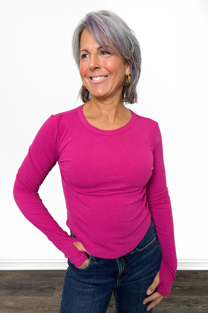 ALB Custom Women’s Ribbed Semi-Cropped Long Sleeve Top