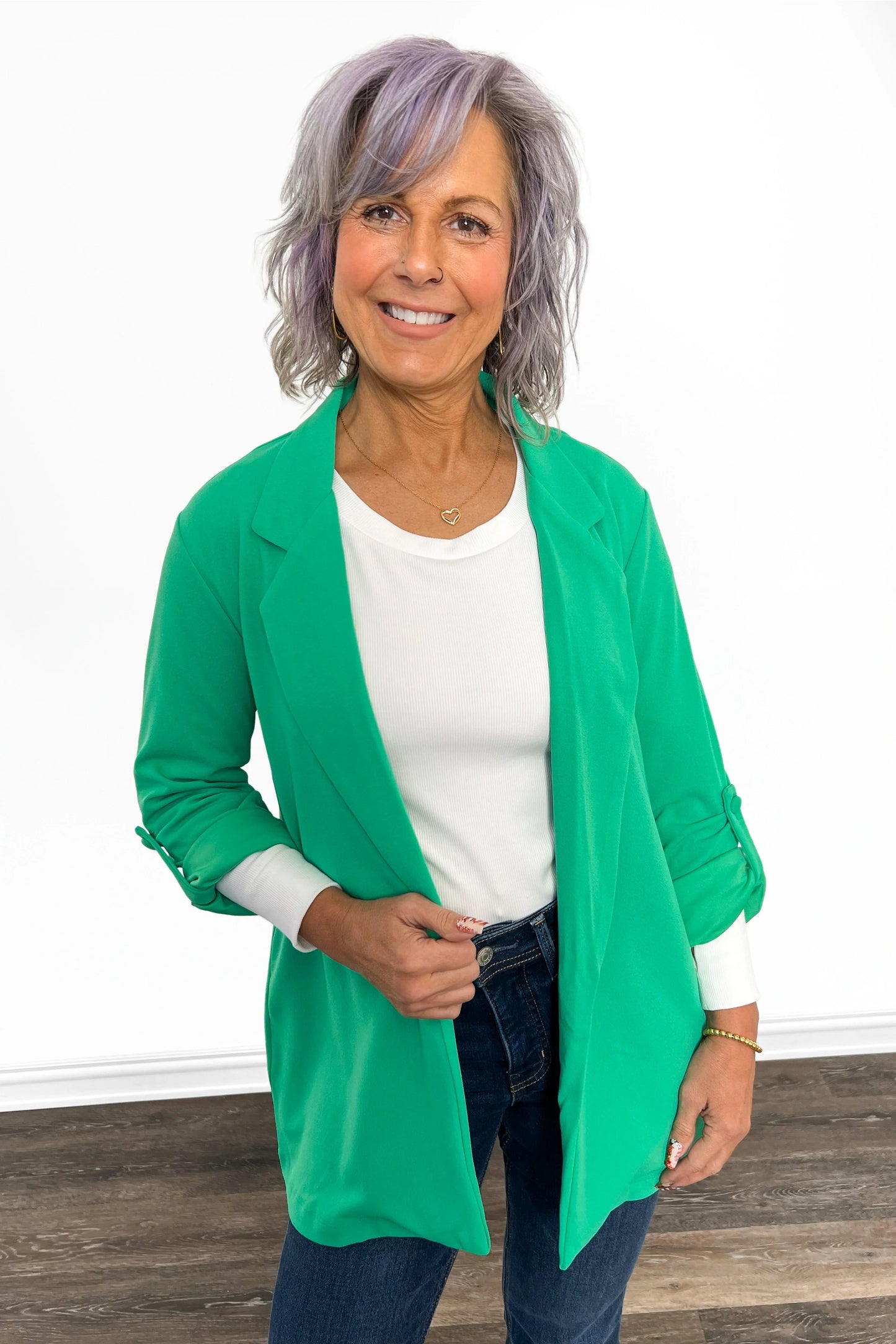 Women's Relaxed Open Front Blazer