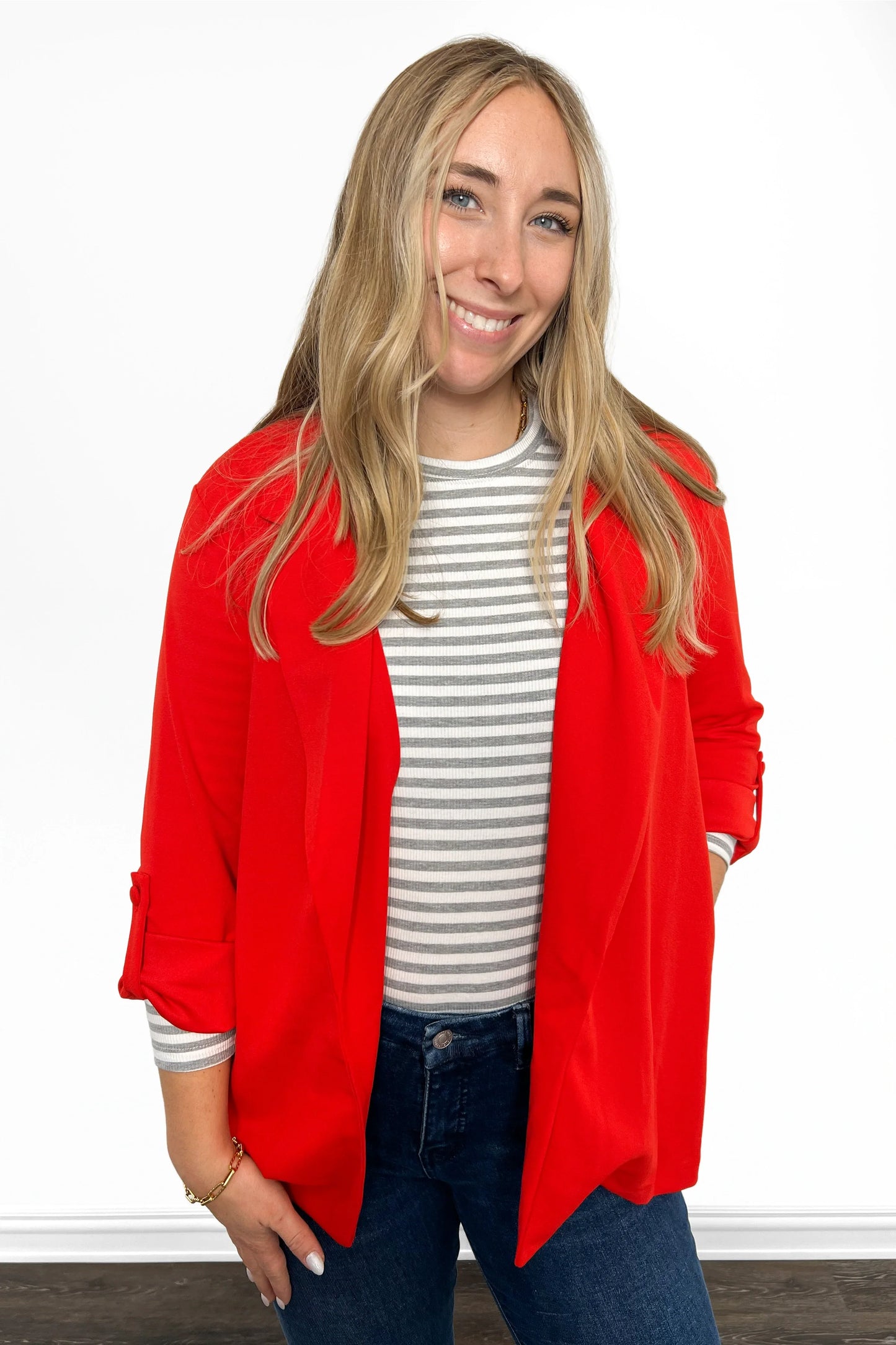 Women's Relaxed Open Front Blazer