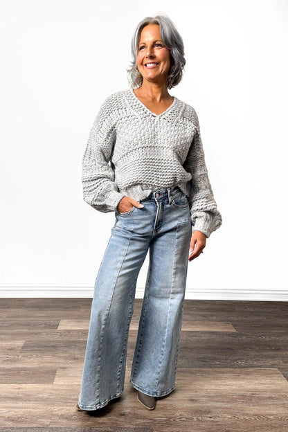 The Sandra High-Rise Tummy Control Wide Leg Denim