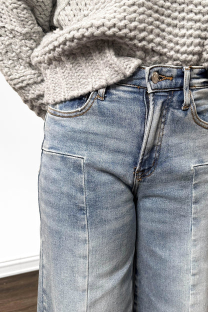 The Sandra High-Rise Tummy Control Wide Leg Denim