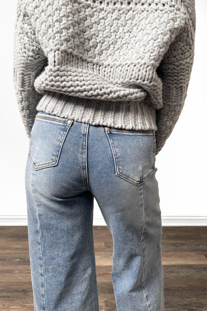 The Sandra High-Rise Tummy Control Wide Leg Denim