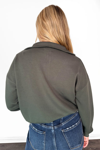 ALB Custom Women's Premium Quarter Zip Pouch Pocket Pullover
