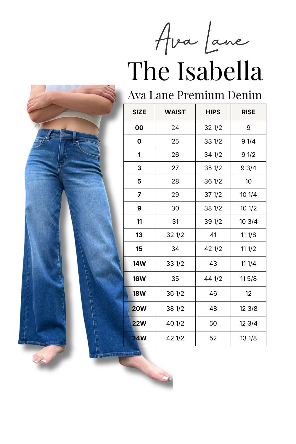 The Isabella Mid-Rise Tummy Control Vintage Wash Straight Leg Jeans