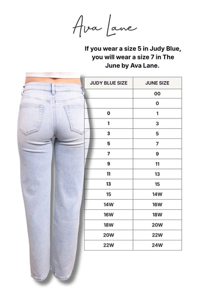 The June Mid-Rise Tummy Control Retro Wide Leg Jeans