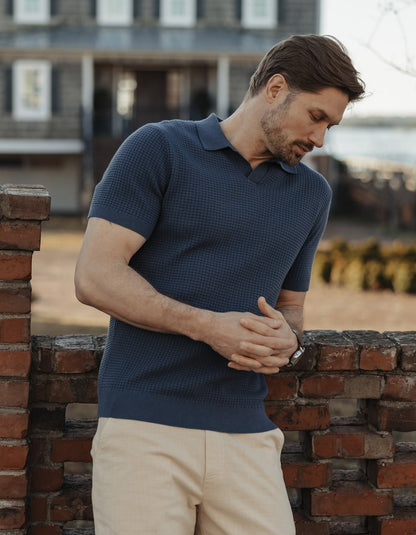 Waffle Stitch Polo