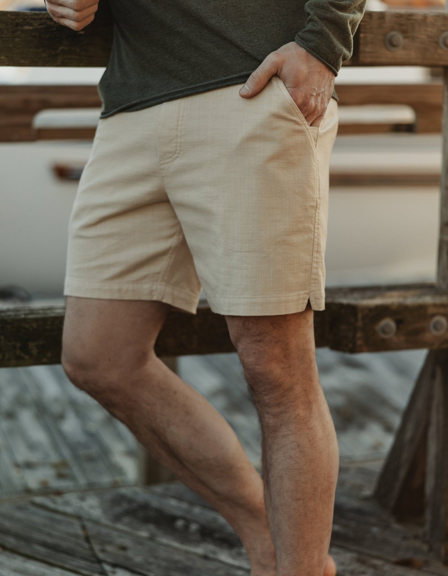 Texstretch Summer Short in Sand Dune