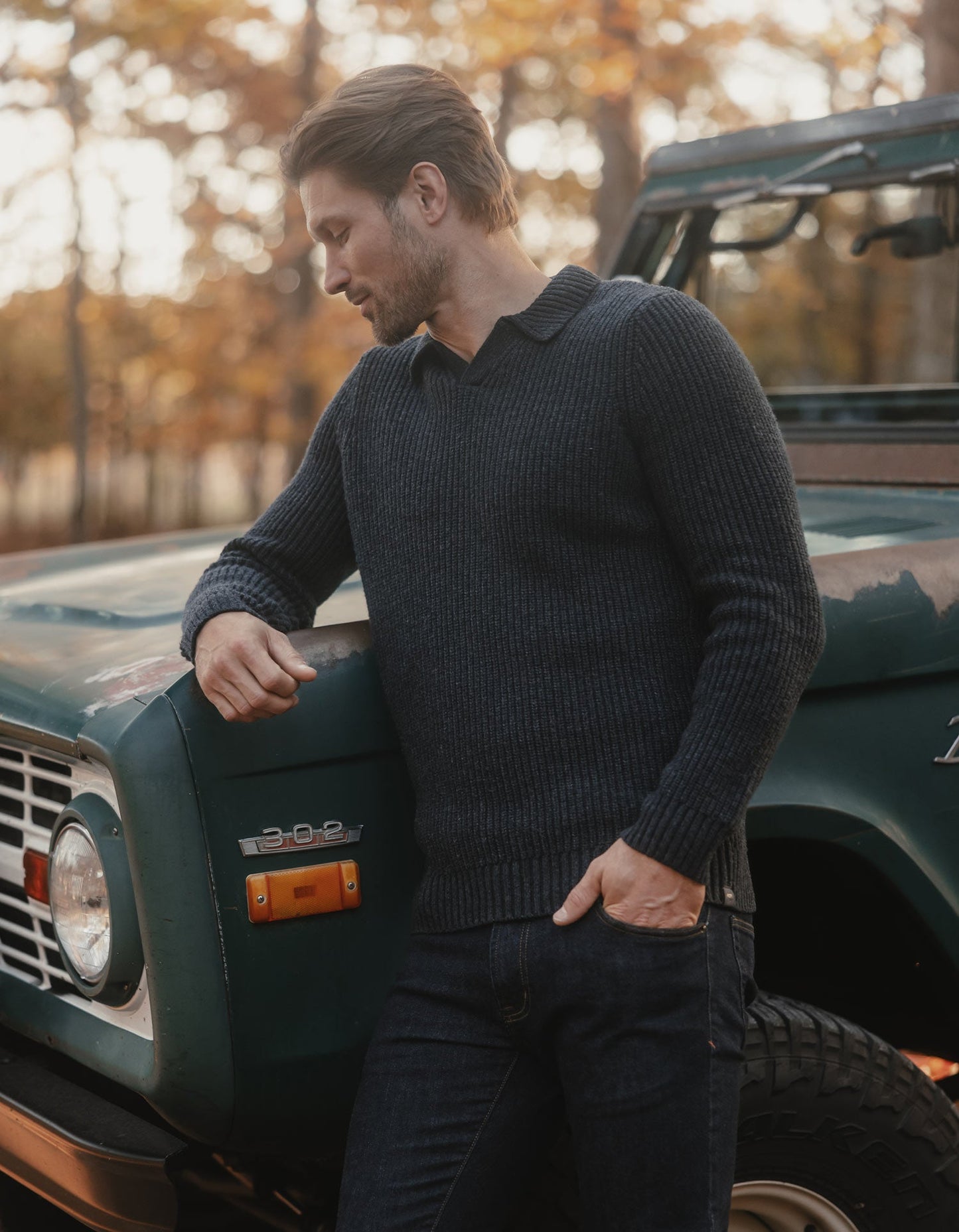 Marled Polo Sweater