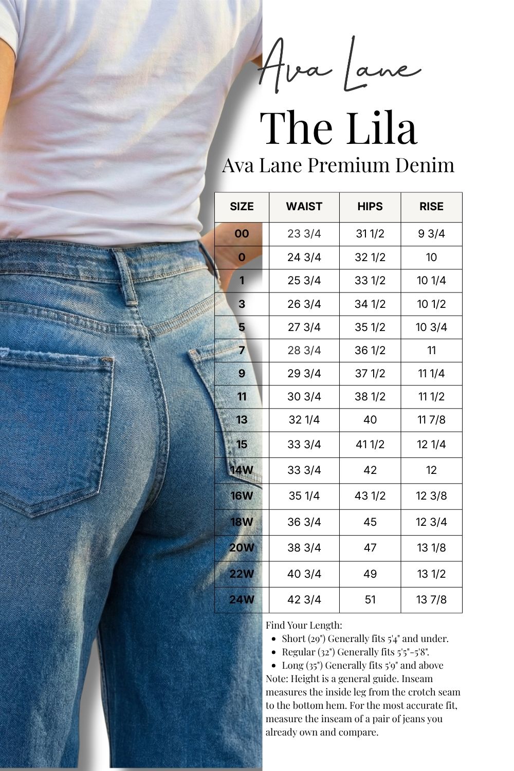 The Lila High-Rise Tummy Control Wide Leg Angled Seam Jeans - Three Inseams