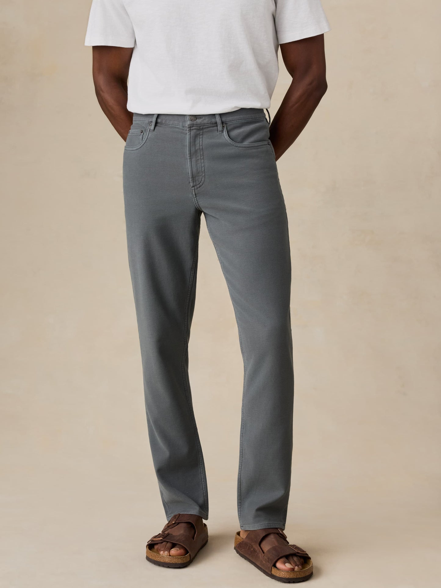 Stretch Terry 5-Pocket Pant - Slate
