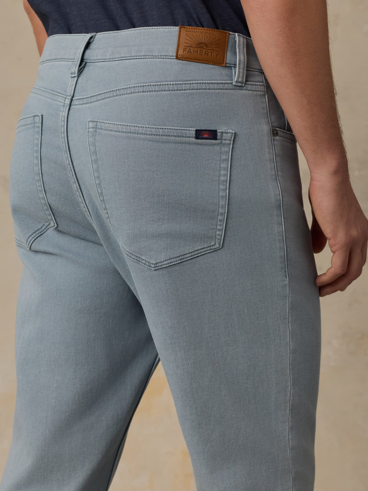 Stretch Terry 5-Pocket Pant - Bay Blue