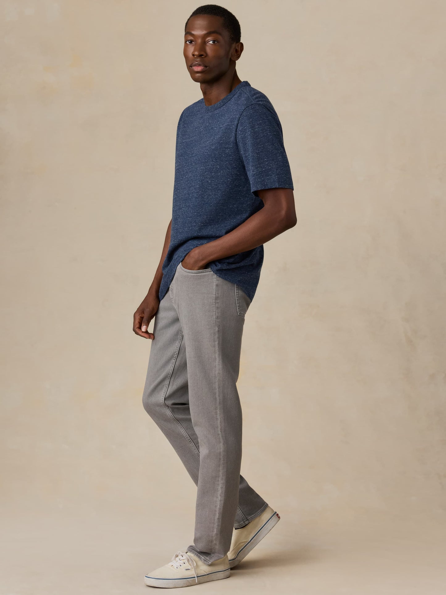 Stretch Terry 5-Pocket Pant - Steel Grey