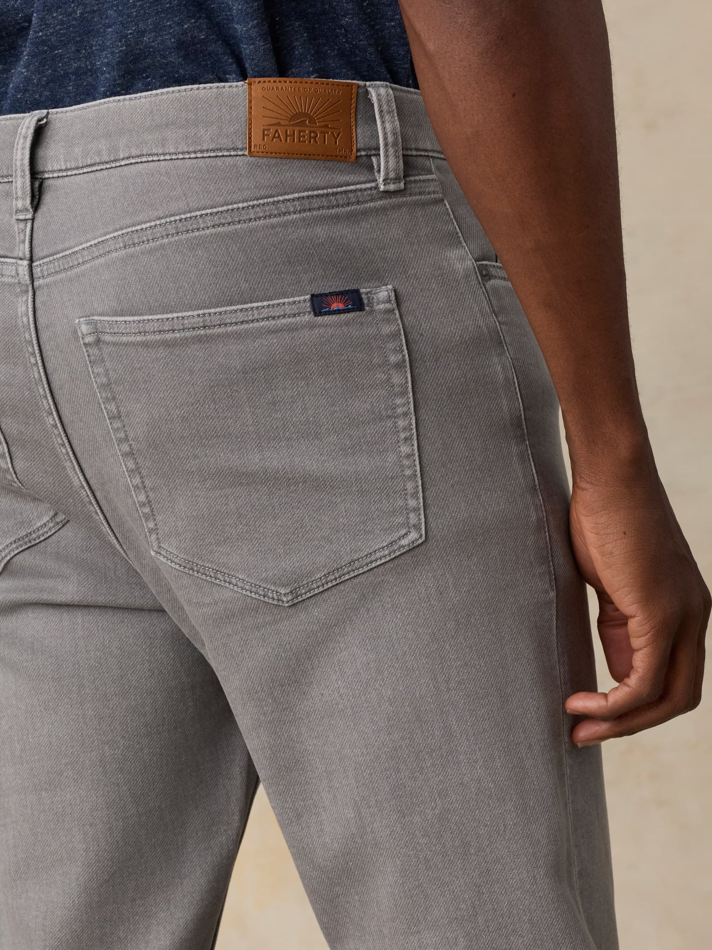 Stretch Terry 5-Pocket Pant - Steel Grey