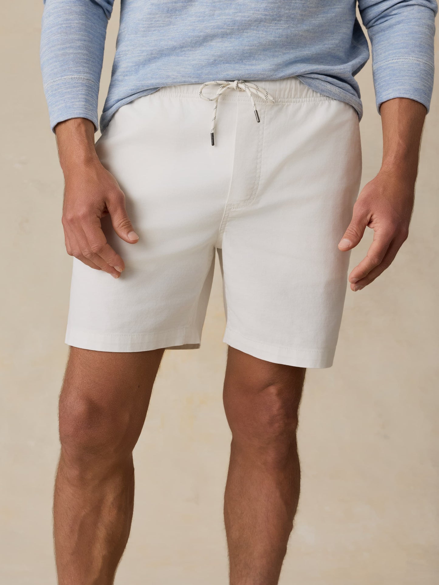 Essential Drawstring Short - Boneyard White
