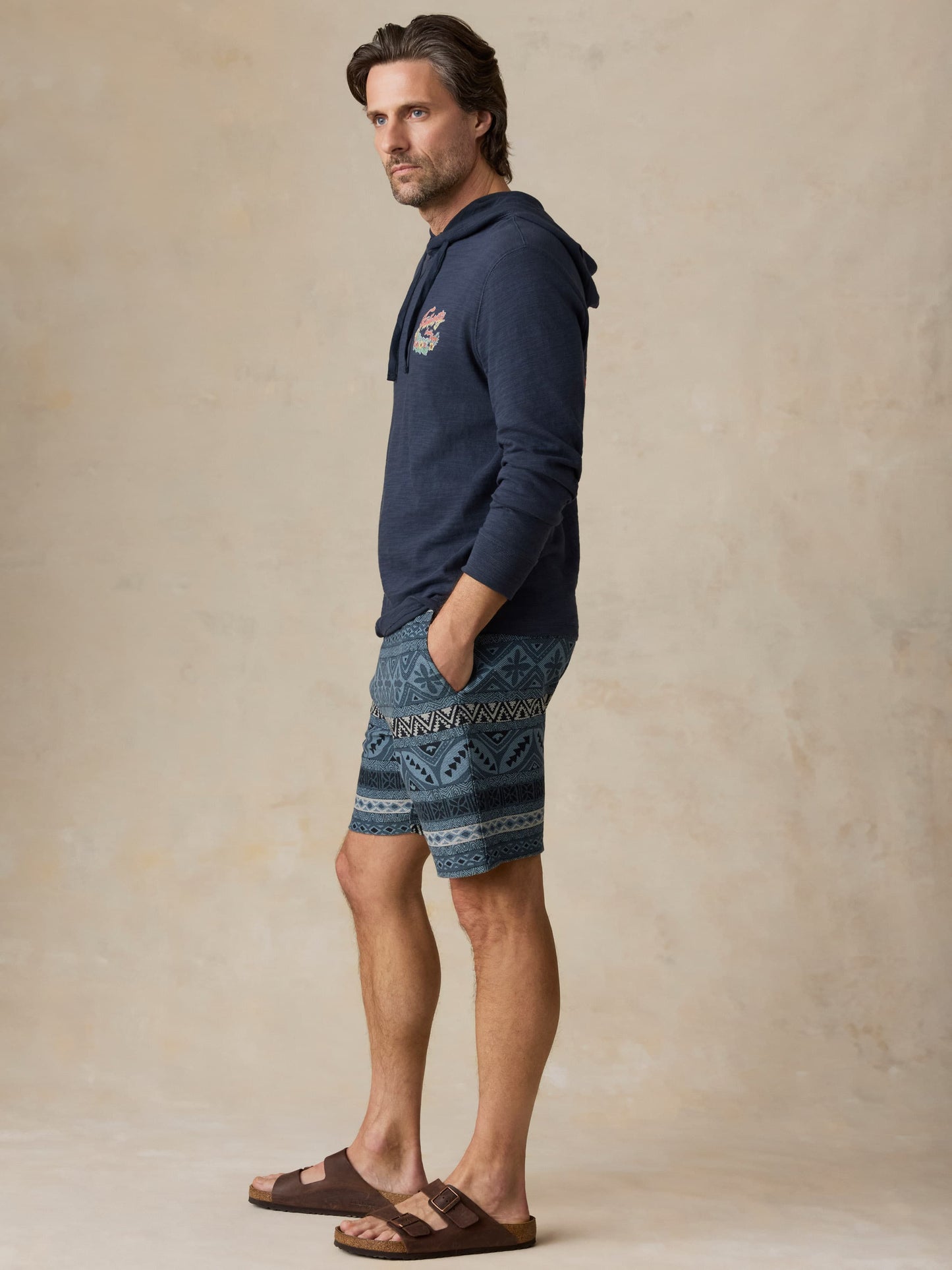 Baja Knit Short - Cay Blues Block