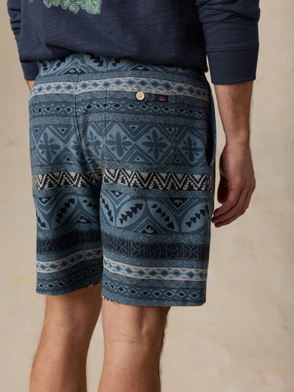 Baja Knit Short - Cay Blues Block