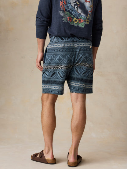 Baja Knit Short - Cay Blues Block