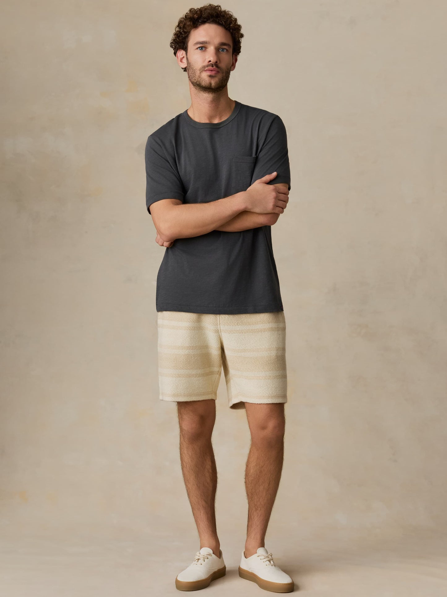 Whitewater Sweatshort - Ivory Desert Stripe