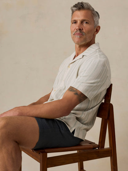Essential Linen Short (6.5") - Washed Black