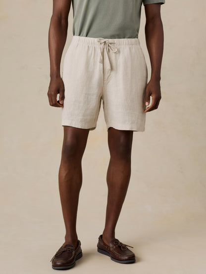 Essential Linen Short (6.5") - Weathered Sand