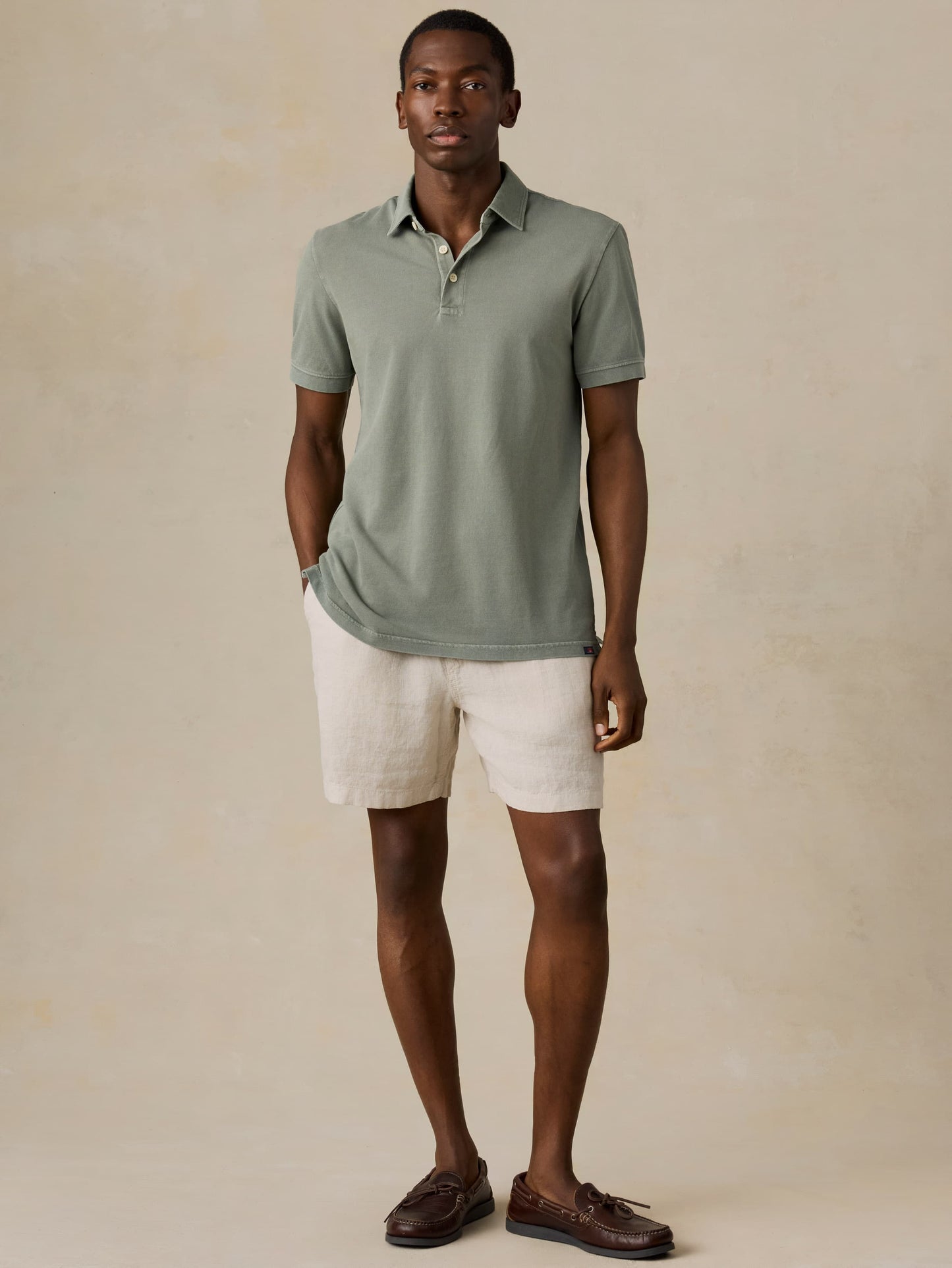 Essential Linen Short (6.5") - Weathered Sand