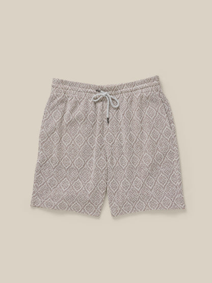 Oasis Drawstring Short - Brown Island Medallion