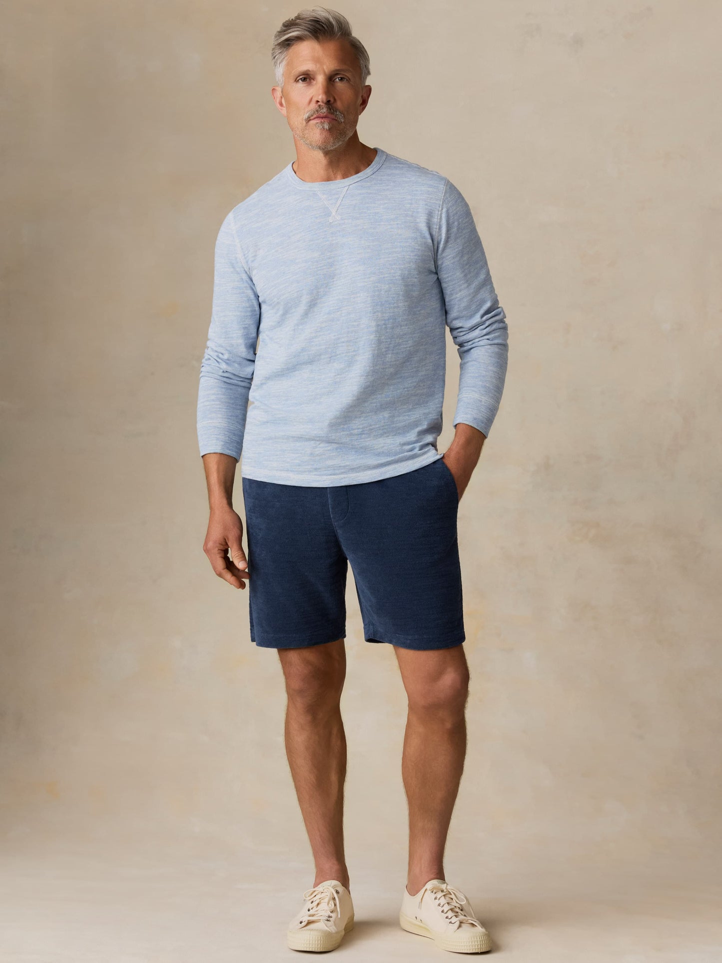 Cabana Towel Terry Sweatshort - Deep Navy