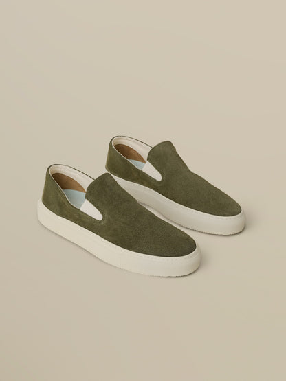 Faherty X Opie Way Slip On Sneaker - Olive