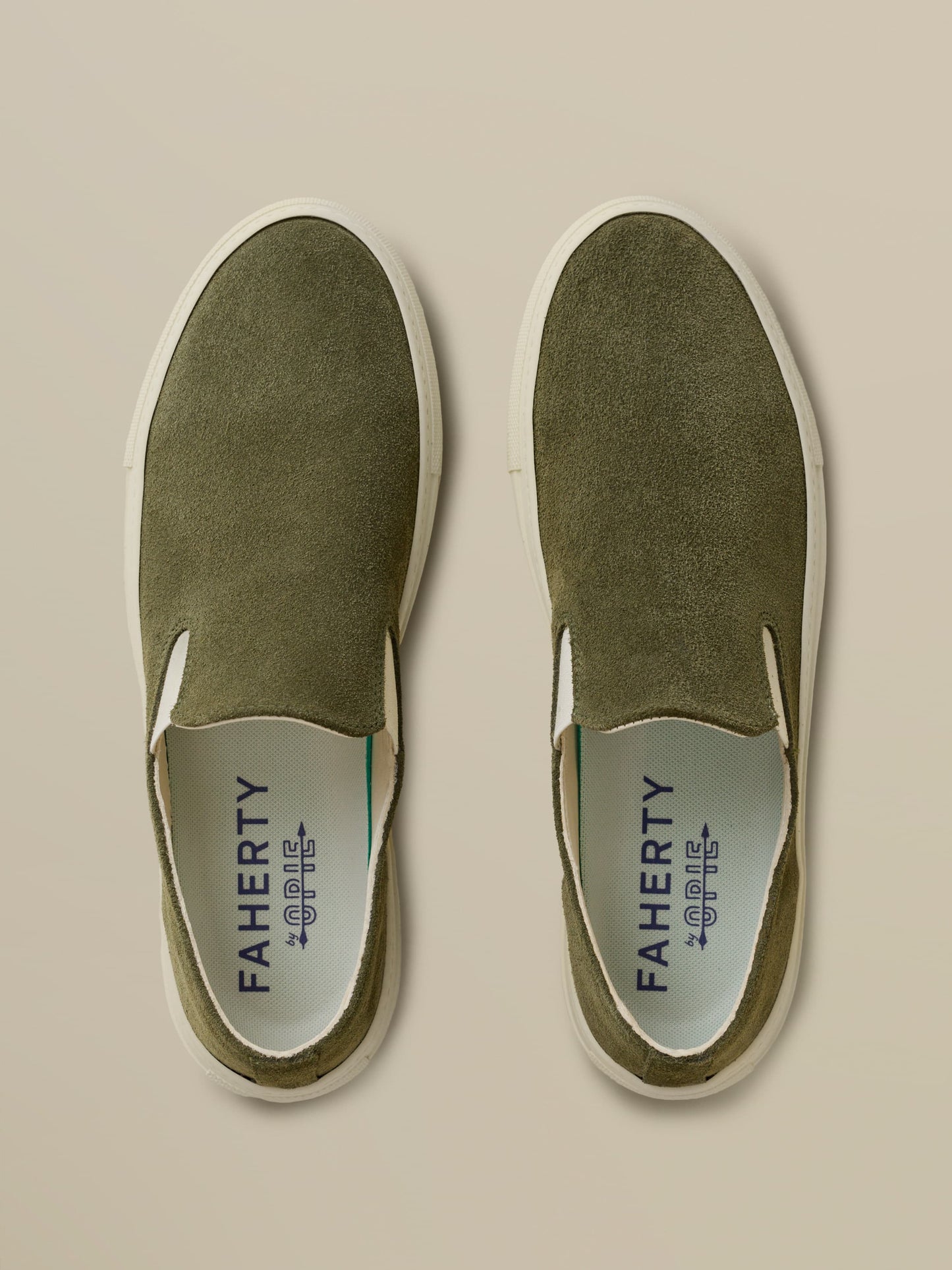 Faherty X Opie Way Slip On Sneaker - Olive